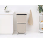 Brabantia SortUp Dual Compartment Recycle Bin Hi 20 + 25 Litre - Soft Beige (275005)