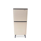 Brabantia SortUp Recycle Bin Hi with 3 Compartments, 10 + 10 + 25 Litre - Soft Beige (275029)