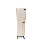 Brabantia SortUp Recycle Bin Hi with 3 Compartments, 10 + 10 + 25 Litre - Soft Beige (275029)