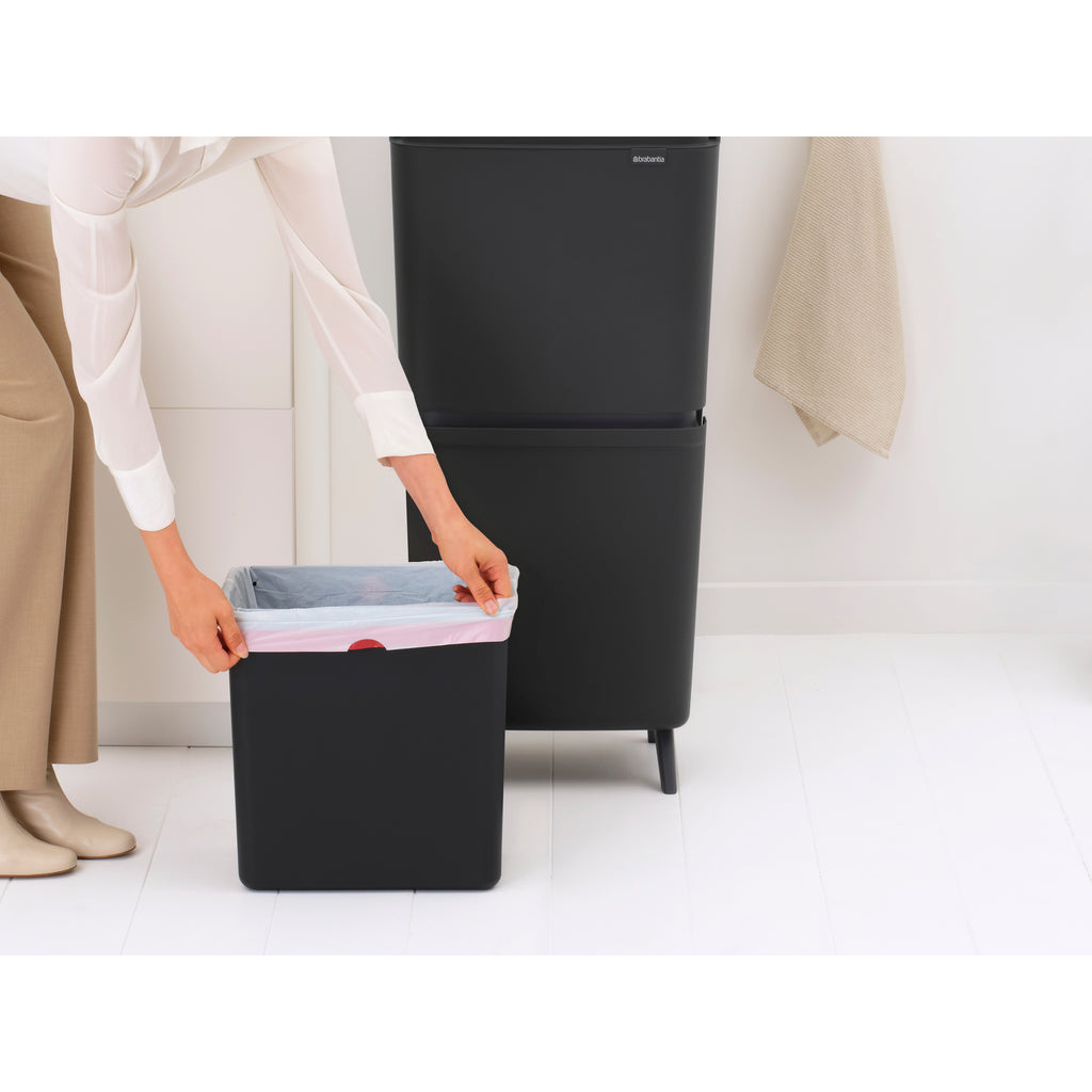 Brabantia SortUp Dual Compartment Recycle Bin Hi 20 + 25 Litre - Dark Grey (275067)