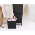 Brabantia SortUp Dual Compartment Recycle Bin Hi 20 + 25 Litre - Dark Grey (275067)