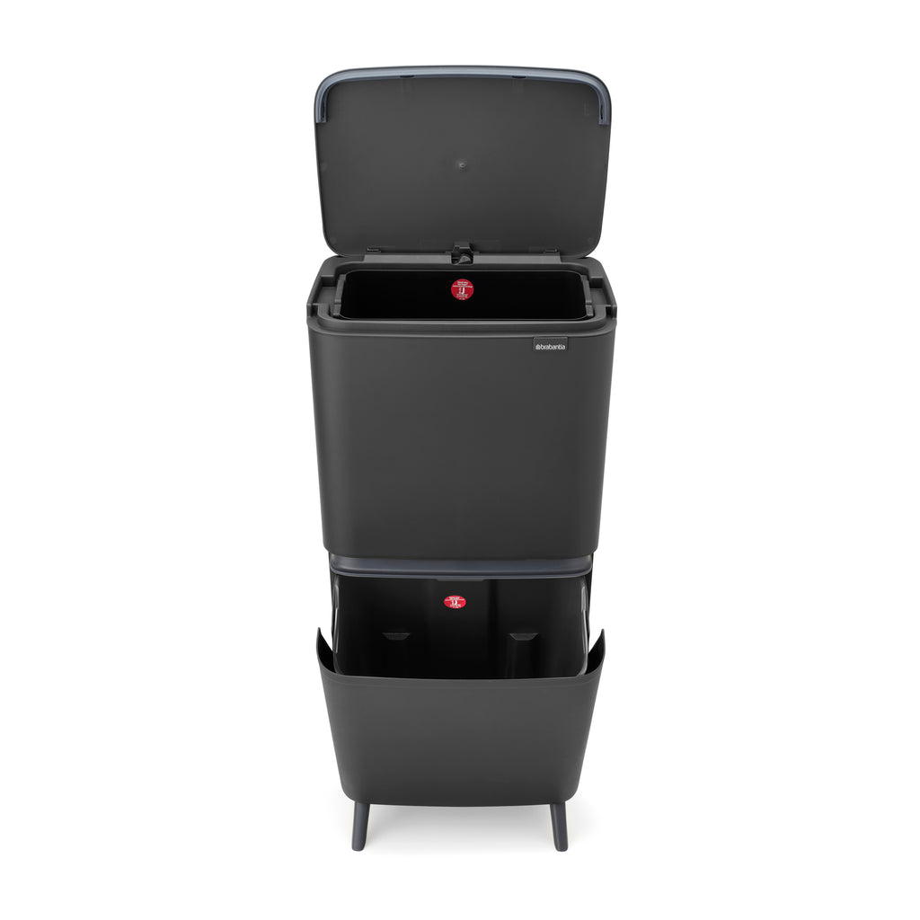 Brabantia SortUp Dual Compartment Recycle Bin Hi 20 + 25 Litre - Dark Grey (275067)