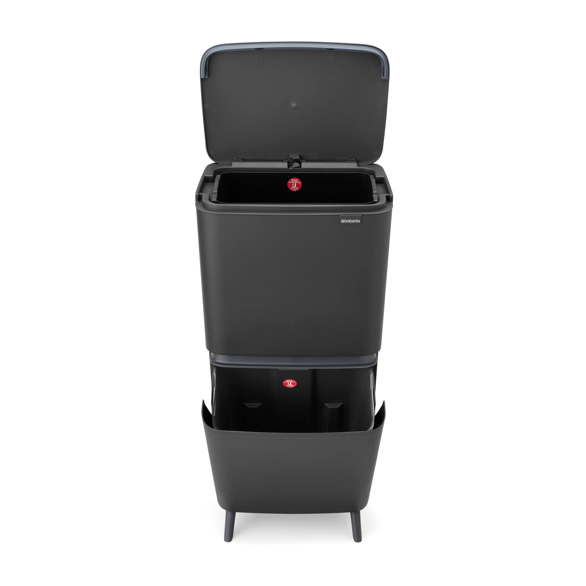 Brabantia SortUp Dual Compartment Recycle Bin Hi 20 + 25 Litre - Dark Grey (275067)