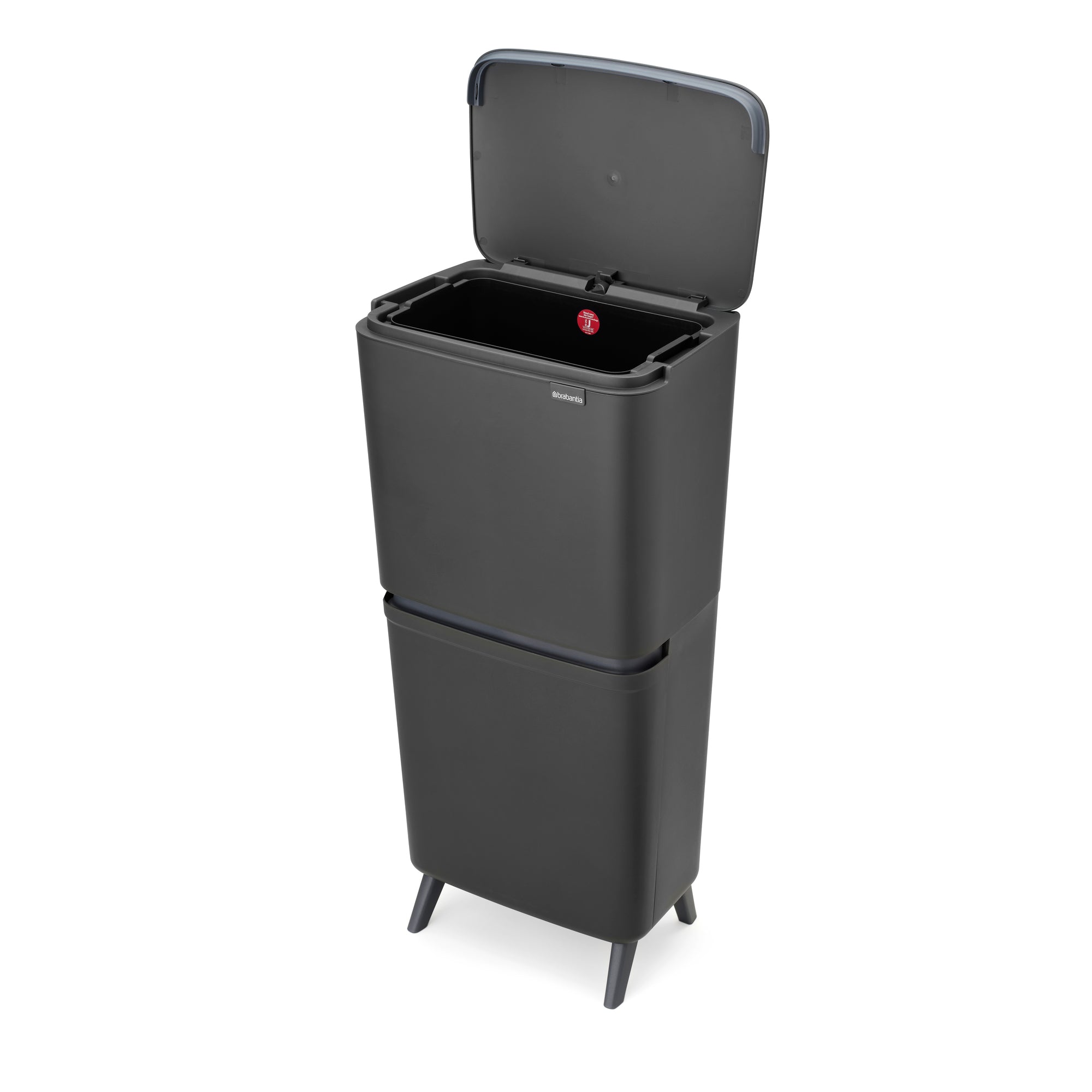 Brabantia SortUp Dual Compartment Recycle Bin Hi 20 + 25 Litre - Dark Grey (275067)