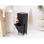 Brabantia SortUp Dual Compartment Recycle Bin Hi 20 + 25 Litre - Dark Grey (275067)