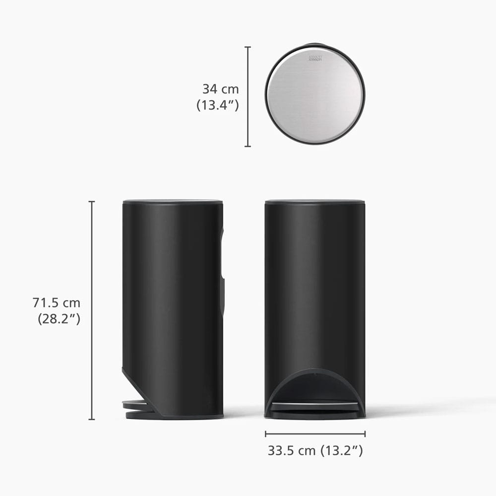 Joseph Joseph Arc 30L Easy-push Pedal Bin in Matte Black image 3
