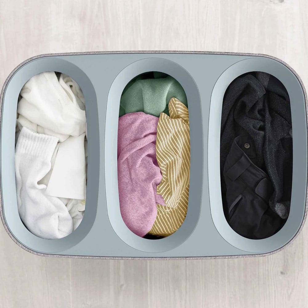 Joseph Joseph Tota Trio 90L Grey Laundry Separation Basket - 50024 image 2