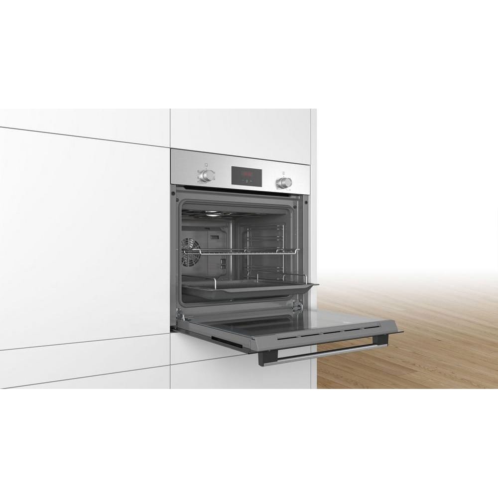 Bosch HHF113BR0B Built In Single Electric Fan Oven with Grill, Stainless Steel image 2