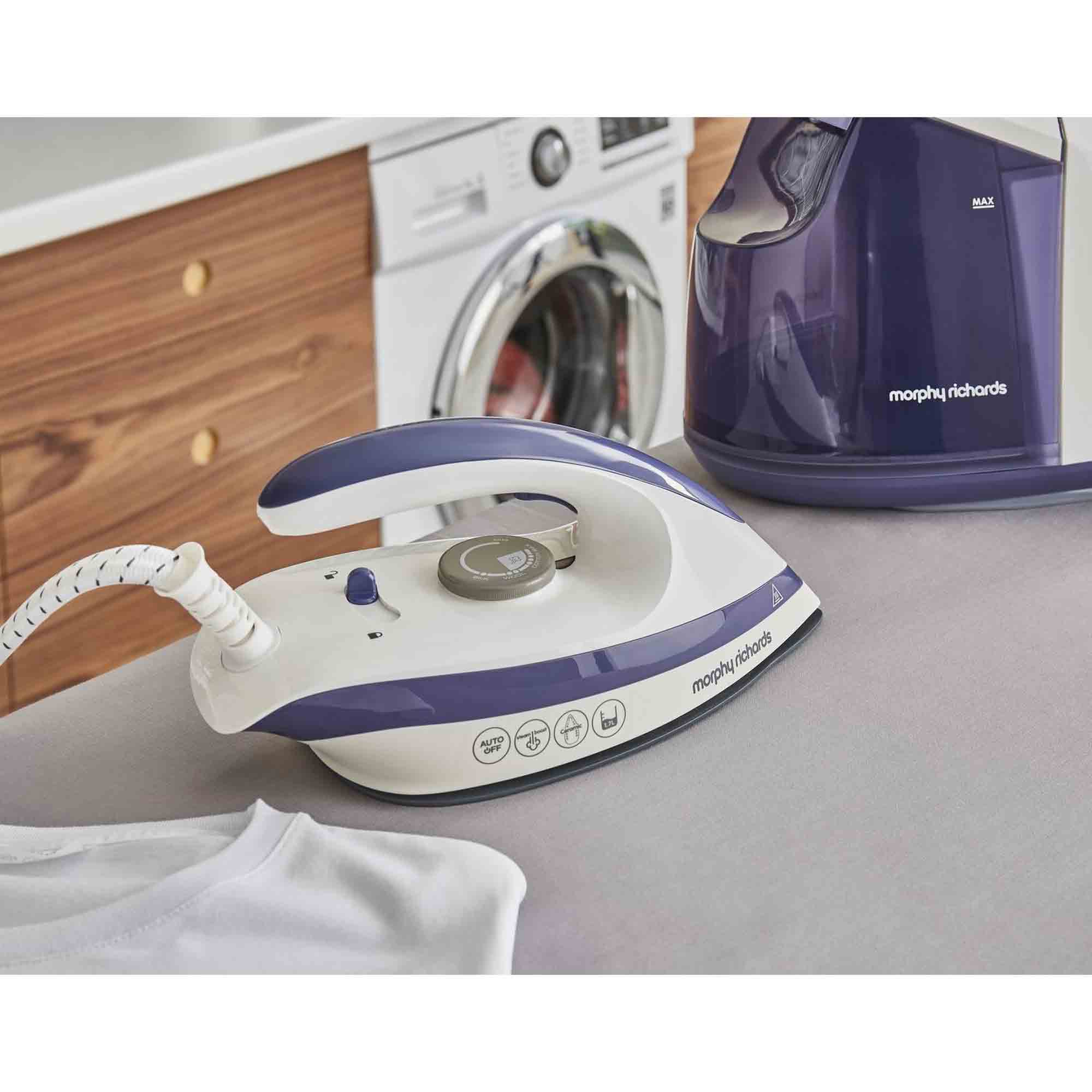 Morphy Richards Speed Steam 3000W Steam Generator Iron in Purple - 333202 image 4