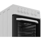 Zenith ZE503W 50cm Single Oven and Grill Electric Cooker with Solid Plate Hob, White image 4