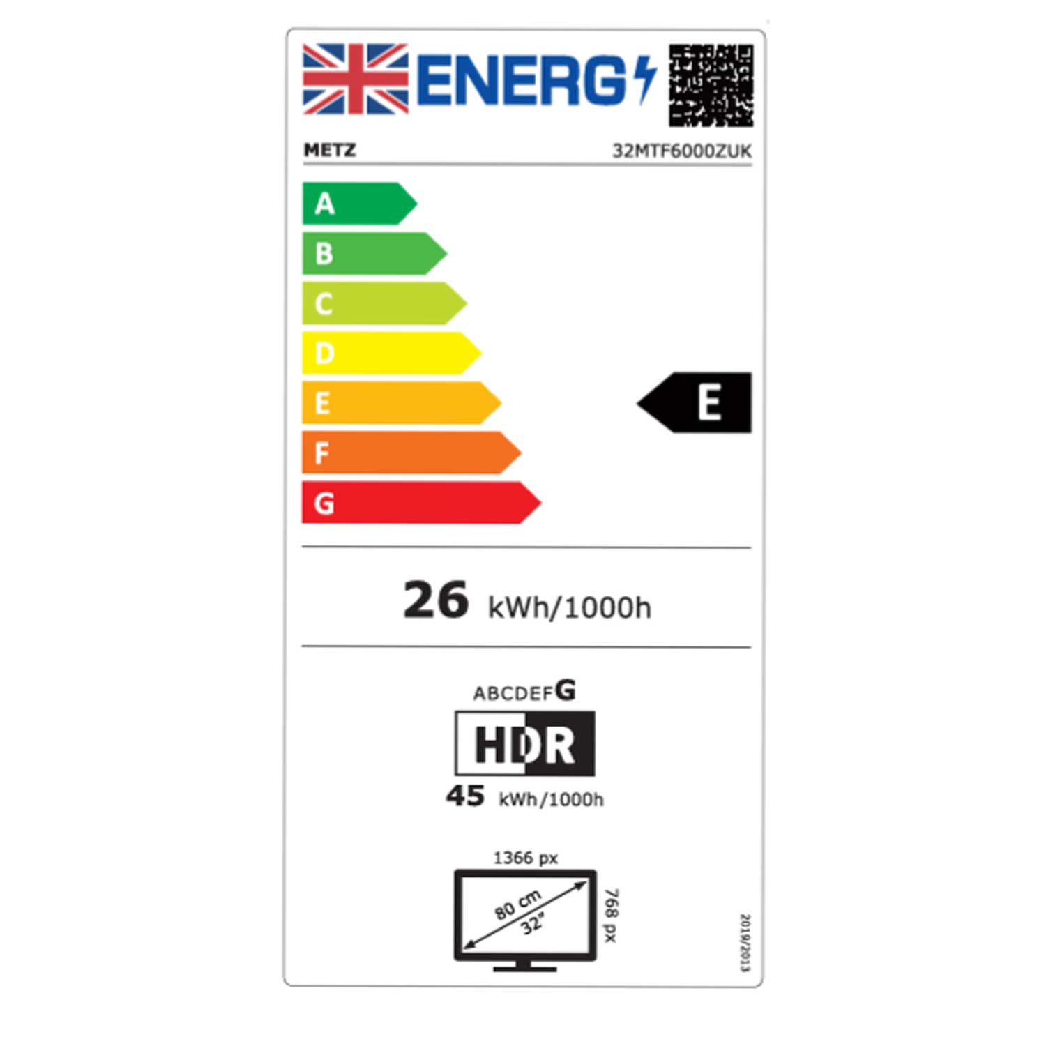 Metz 32MTF6000ZUK 32 Inch, LED TV, Roku TV, Freeview HD