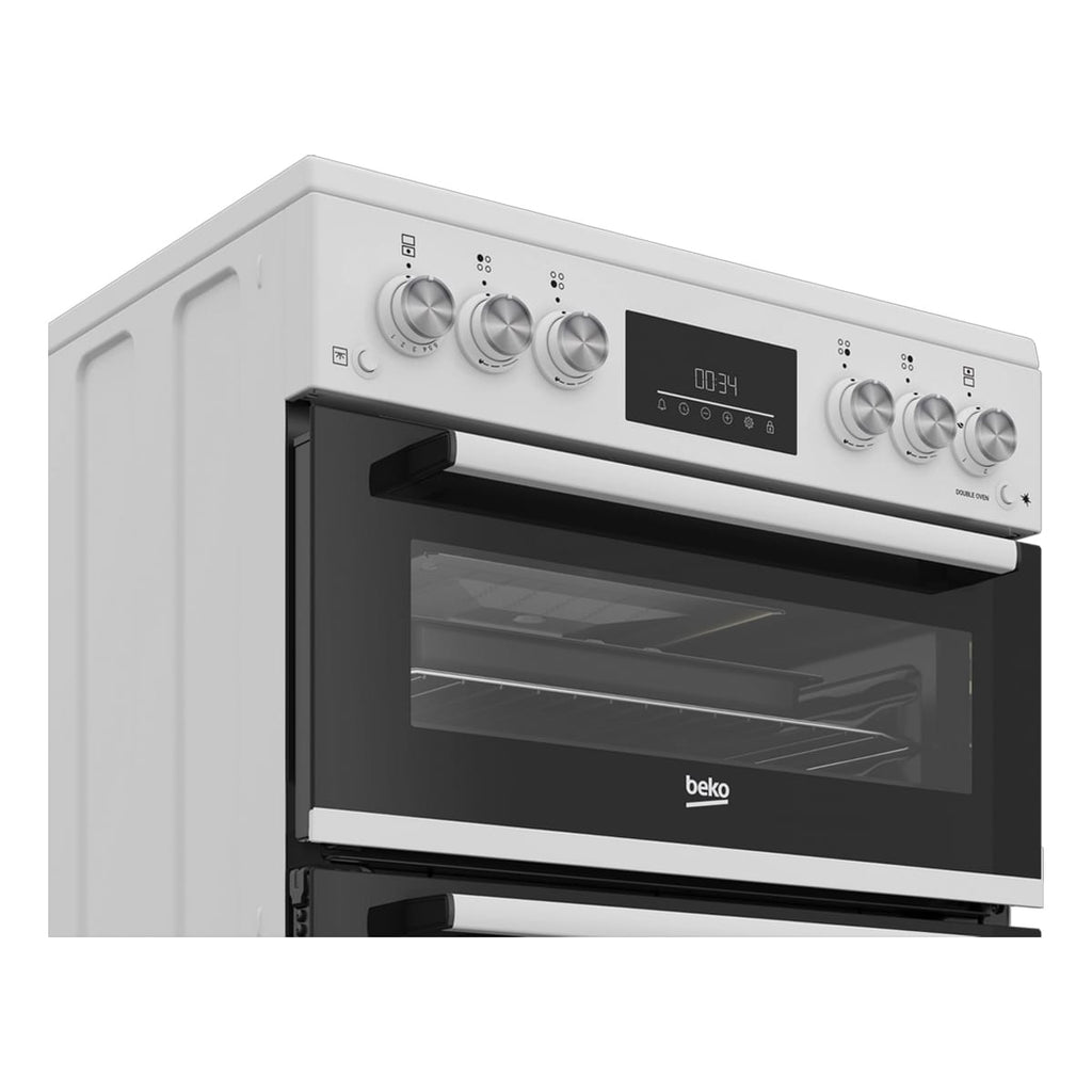 Beko EDG6231W 60cm Freestanding Gas Double Oven and Gas Grill Gas Cooker with Gas Hob, White image 1