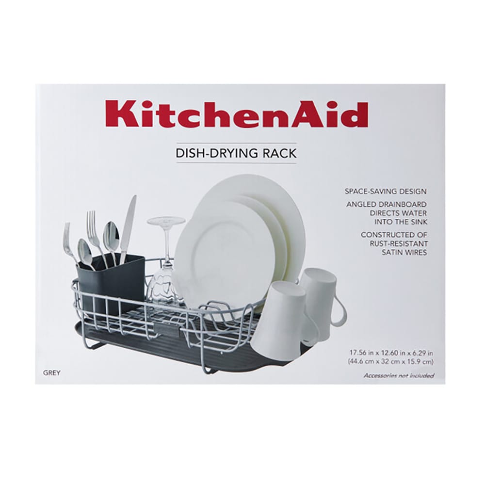 KitchenAid KEG197OSGR Low Profile Dish Dry Rack in Grey image 1