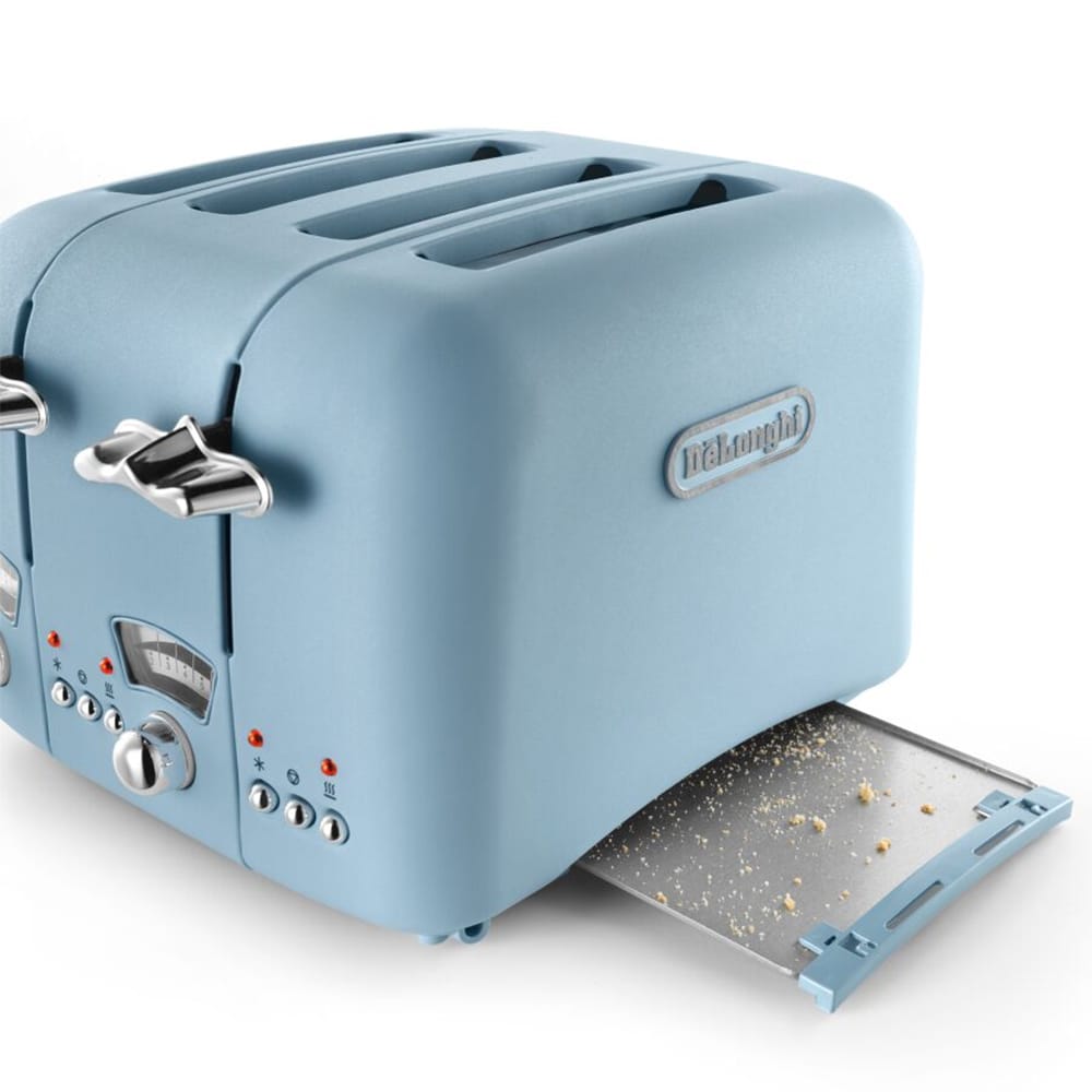 Delonghi Argento Flora 4 Slice Toaster in Blue CT04AZ image 2