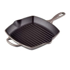 Cast iron grillit pan on a white background