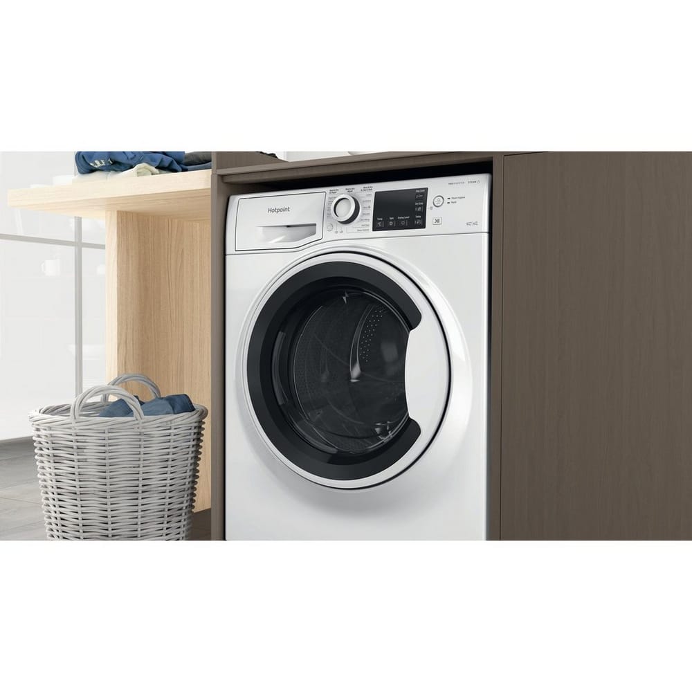 Hotpoint NDBE9635WUK 9kg Wash, 6kg Dry, 1400 Spin, Freestanding Washer Dryer, White image 9