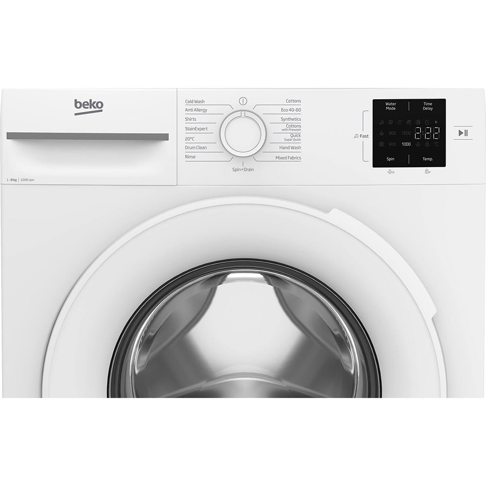 Beko BMN3WT3821W 8kg, 1200 Spin Freestanding Washing Machine with Quick Wash, White image 4