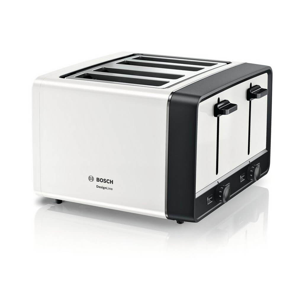 Bosch DesignLine 4 Slice Toaster in White - TAT5P441GB image 0