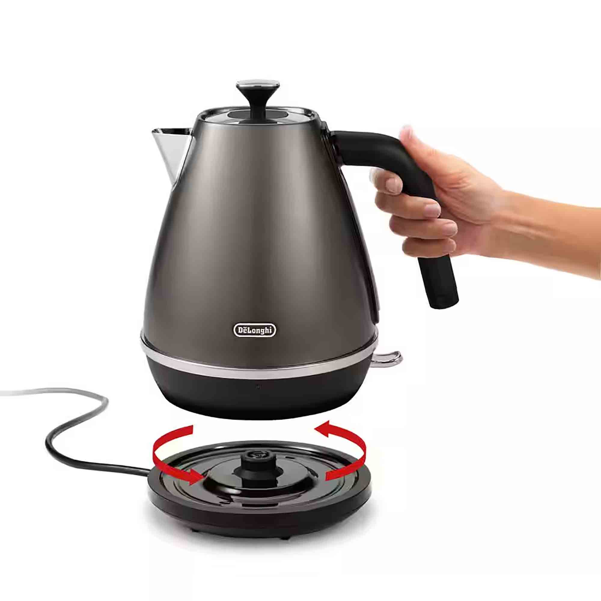 Delonghi Distinta X Kettle in Titanium - KBIN3001TB image 2