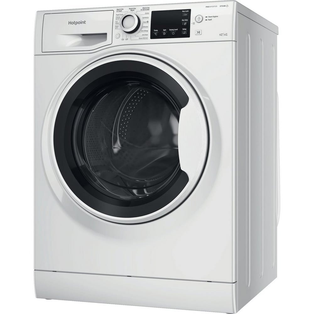Hotpoint NDBE9635WUK 9kg Wash, 6kg Dry, 1400 Spin, Freestanding Washer Dryer, White image 11