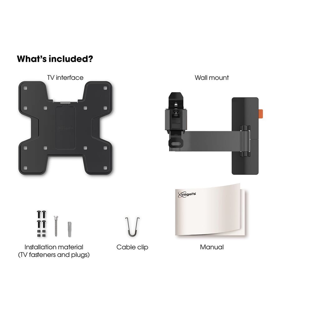 Vogel WALL3125B Single Arm Wall Bracket in Black image 2