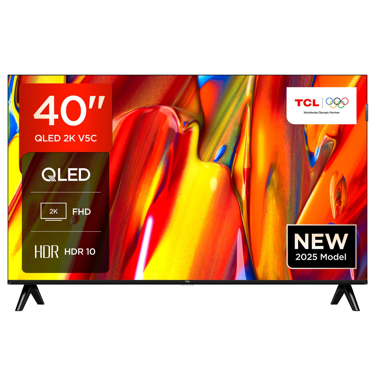 TCL 40V5C-UK 40 Inch, HD LED TV, HDR 10, Google TV, Freeview HD image 0