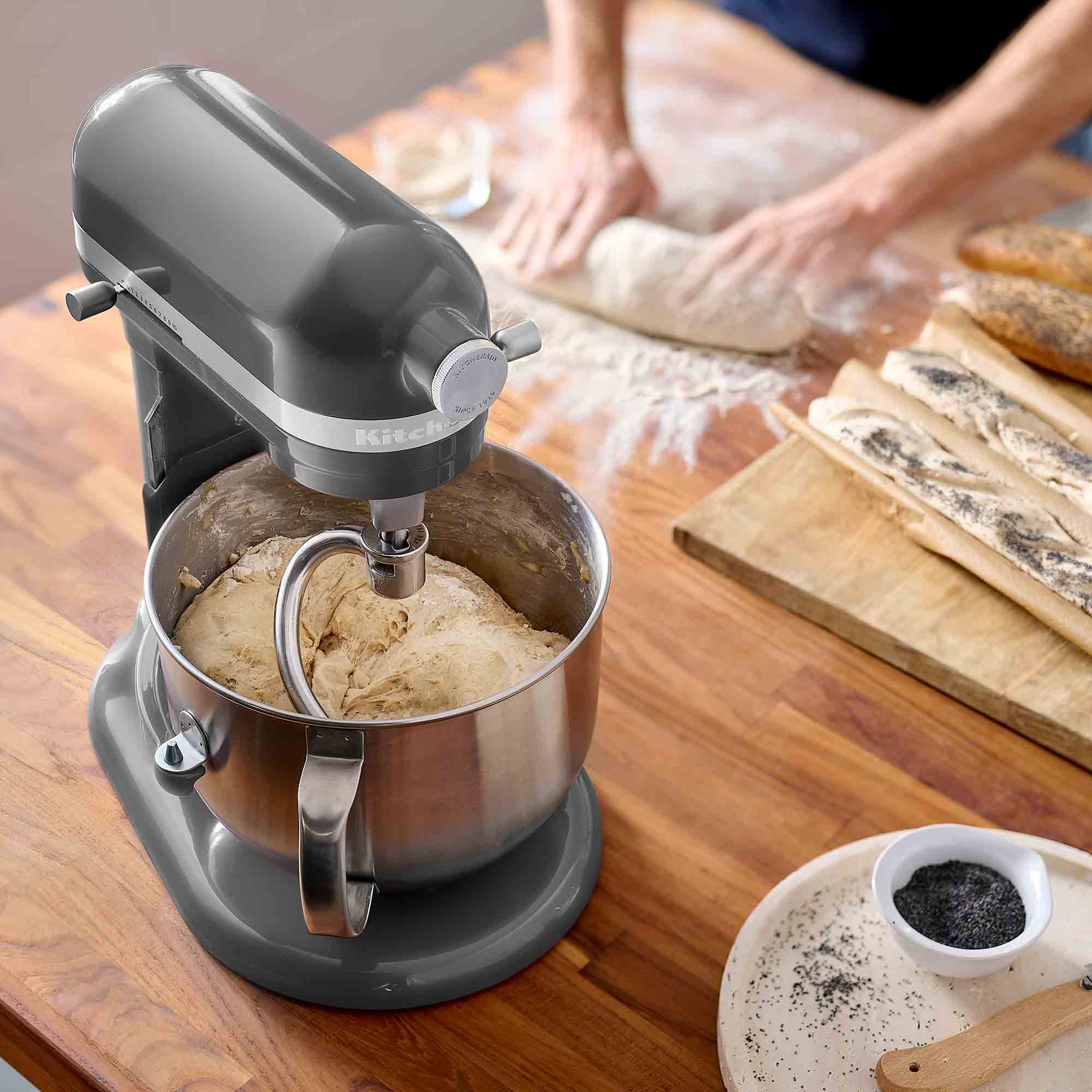 KitchenAid Artisan Mixer Bowl-Lift 6.6L in Medallion Silver 5KSM70SHXBMS image 4