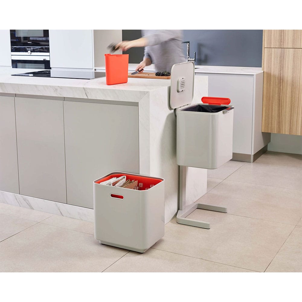 Joseph Joseph Totem Max 60L Waste Separation and Recycling Bin in Carbon Black image 2