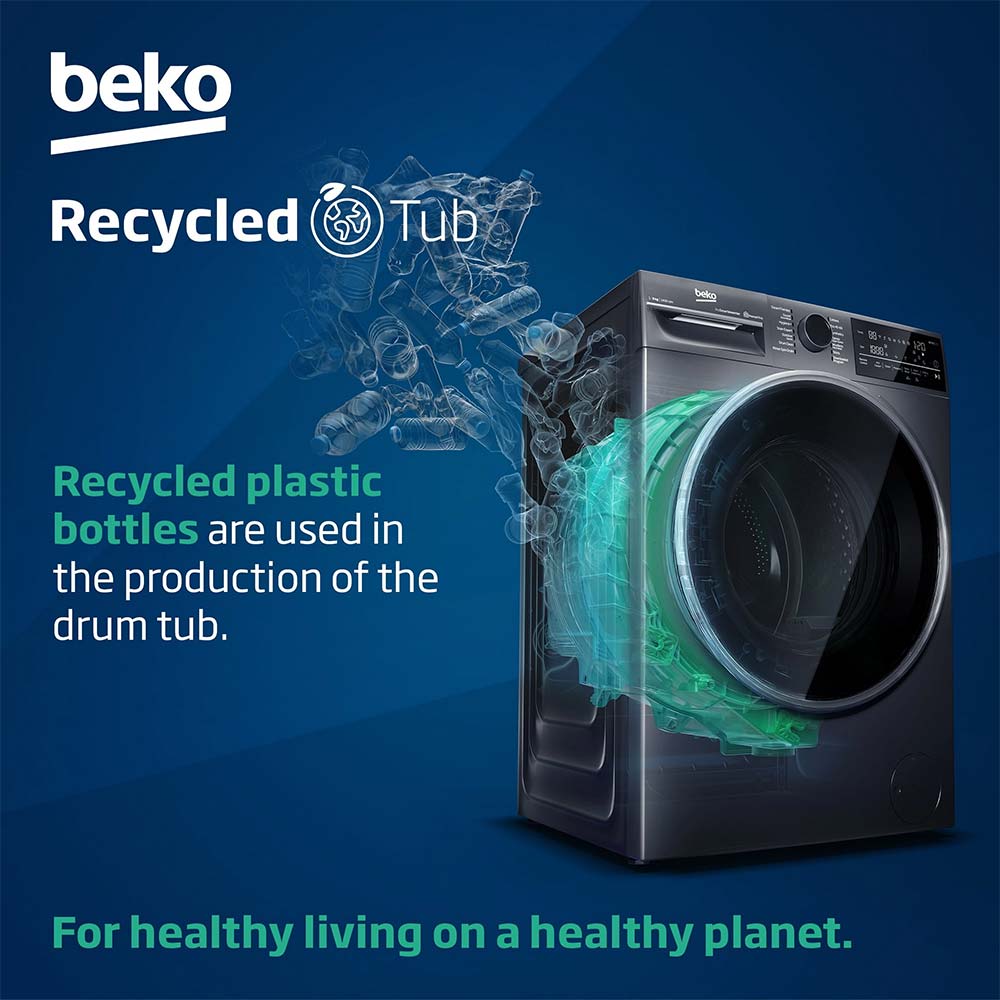 Beko BMN3WT3821W 8kg, 1200 Spin Freestanding Washing Machine with Quick Wash, White image 2