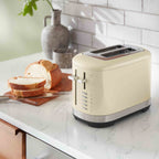 KitchenAid Manual Control 2 Slot Toaster in Almond Cream 5KMT2109BAC image 3