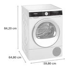 Siemens WQ45G2D2GB 9kg, Sensor Dry, Freestanding Heat Pump Tumble Dryer, White image 2
