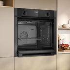 Neff B3ACE4AG3B Built In Single Electric Multi-function Fan Oven with Grill, Slide&Hide®, Graphite Grey image 1