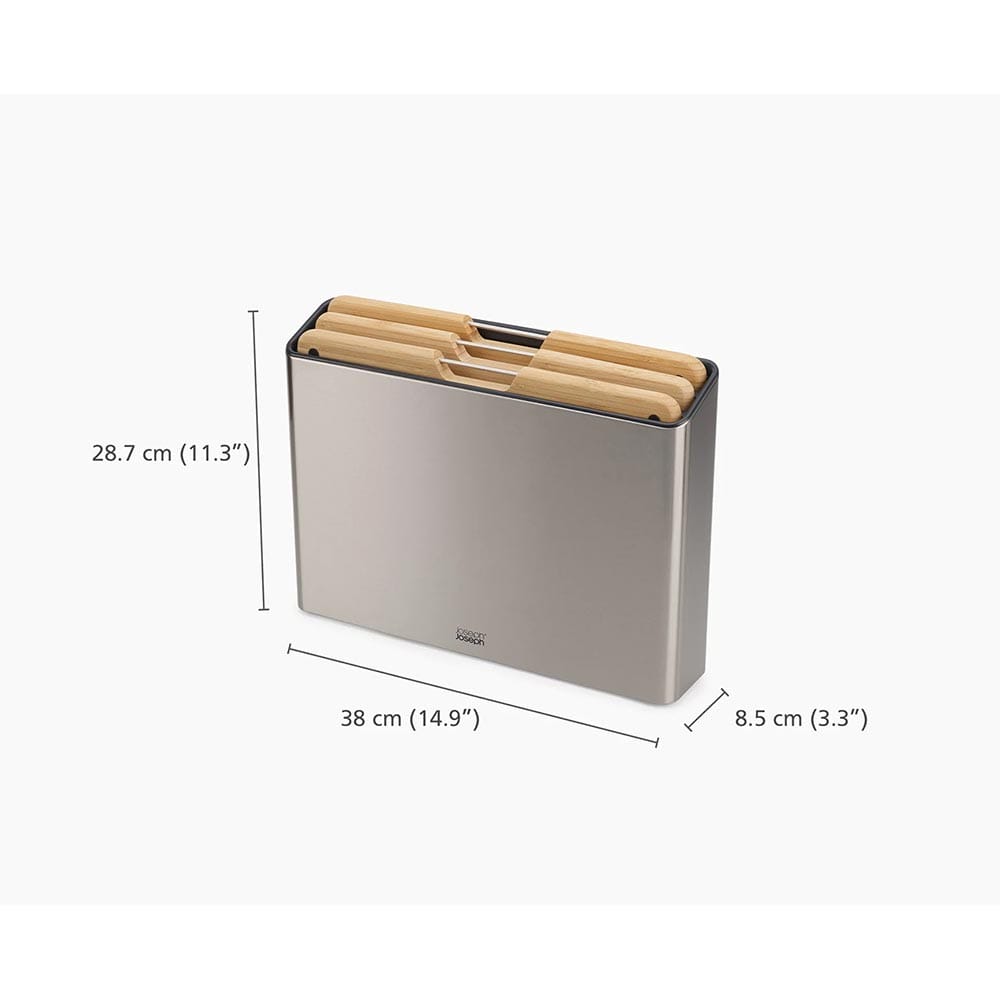 Joseph Joseph Folio Steel Bamboo 3 Piece Chopping Board Set - 60229 image 2