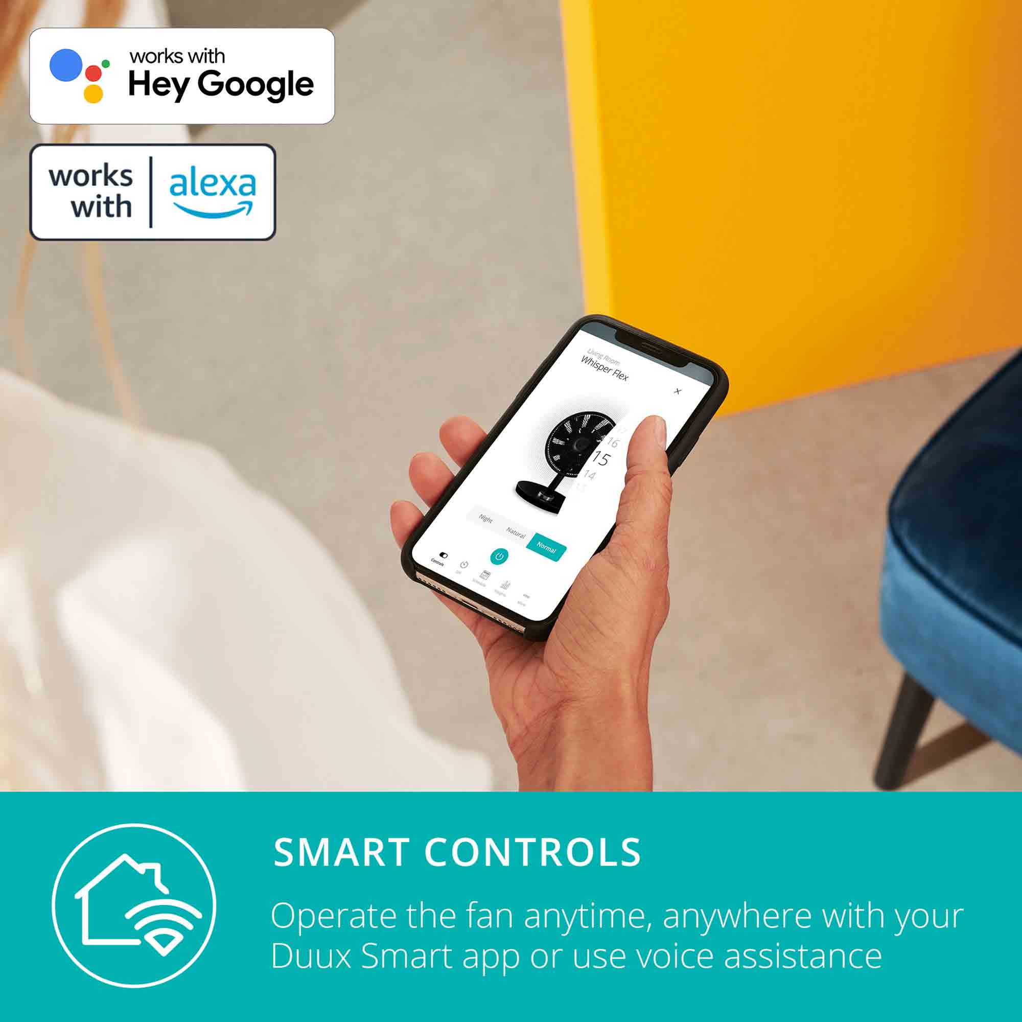 Duux Whisper Flex Smart Fan in Black - DXCF10 image 9