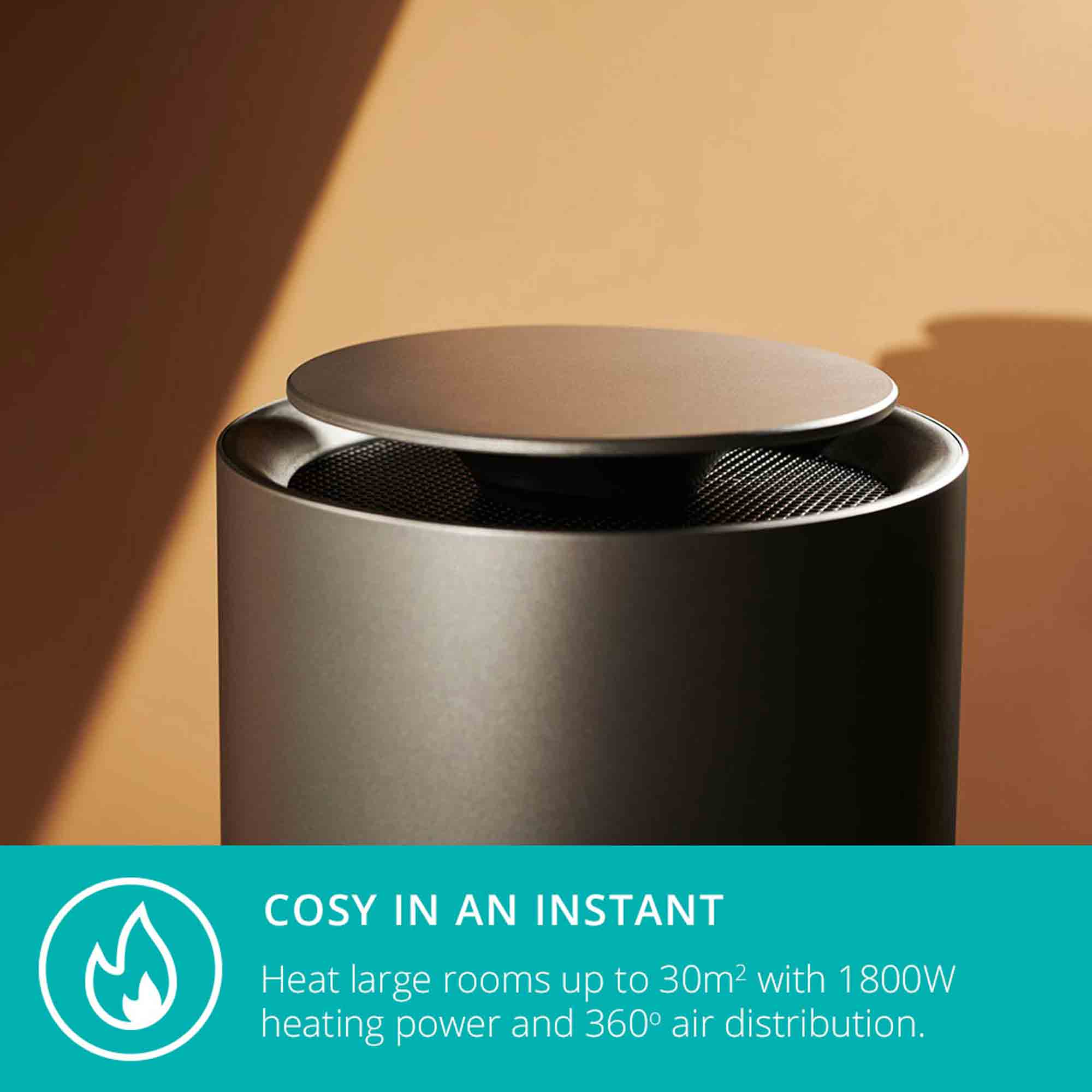 Duux Threesixty 2 Smart Fan + Heater in Grey - DXCH09UK image 1