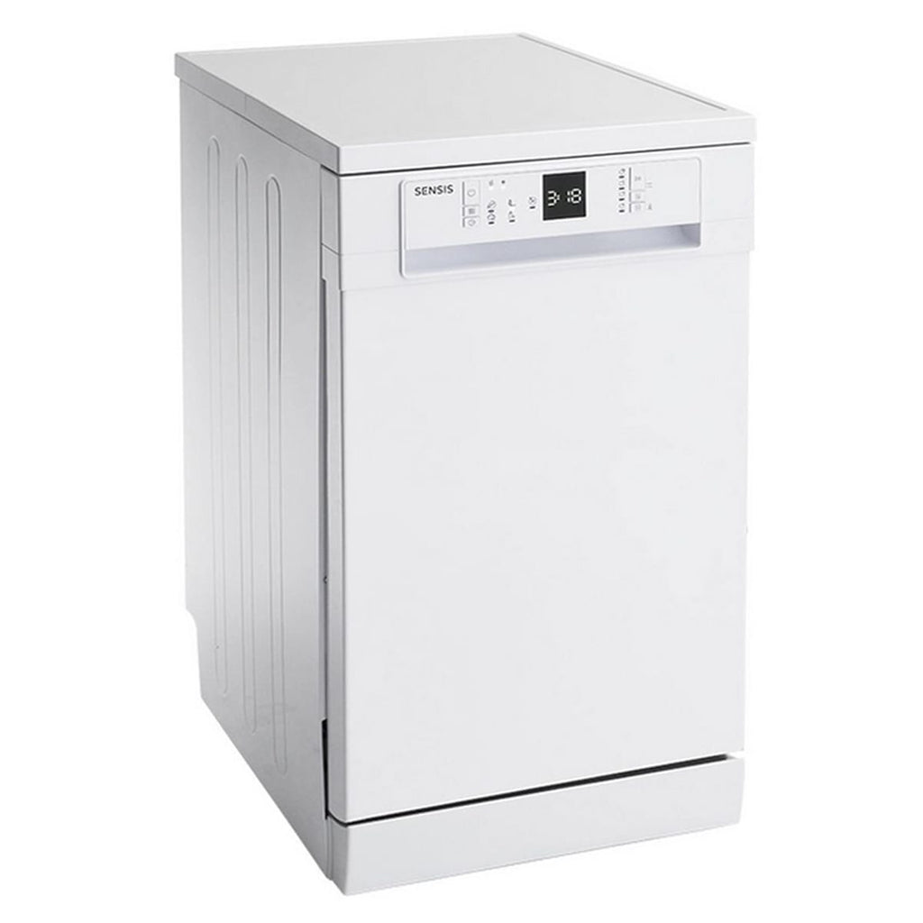 Sensis DWF0110SLEW 10 Place Setting Freestanding Slimline Dishwasher, 45cm Wide, White image 1