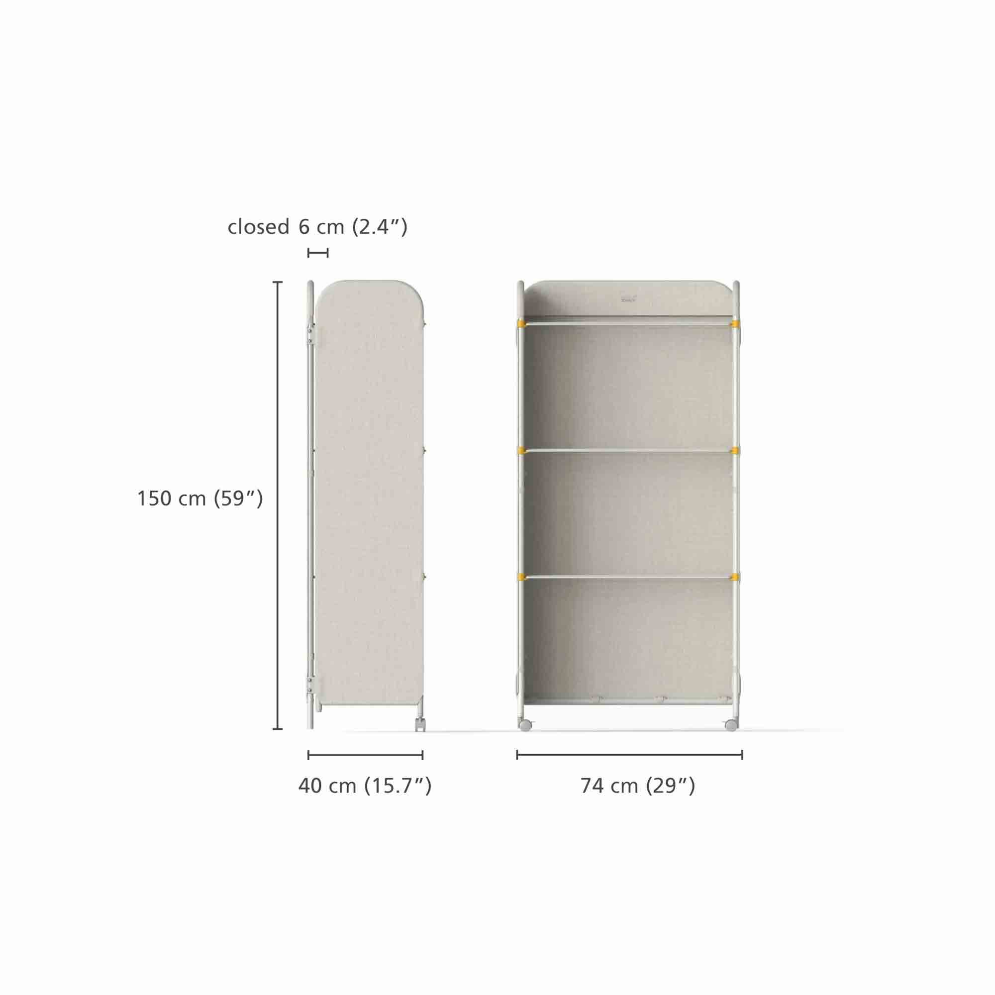 Joseph Joseph Eclipse™ 3-Tier Clothes Airer with Screen in Ecru – 50055