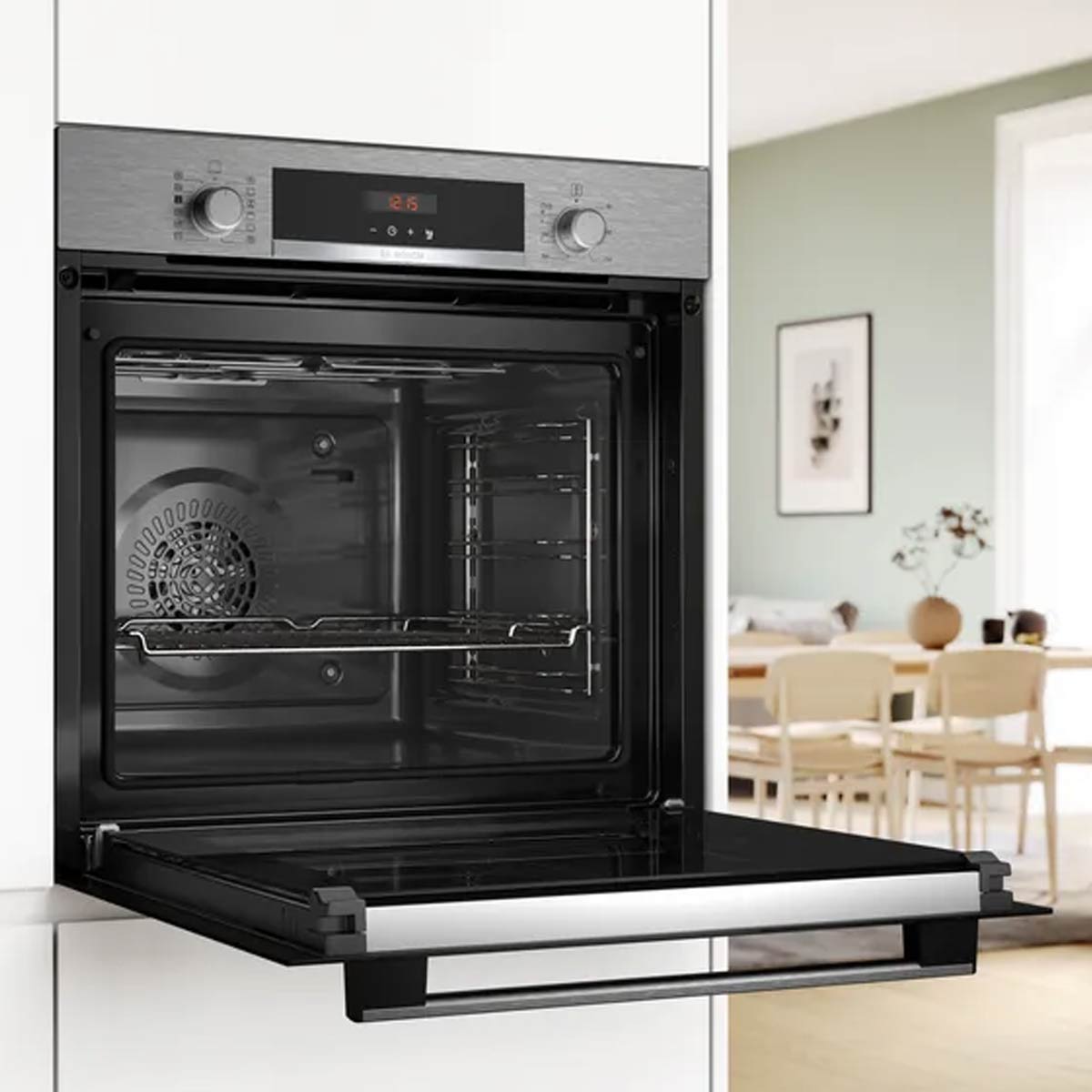 Bosch HQA574BS3B Built In Single Electric Multifunction Oven with Grill, Stainless Steel image 1