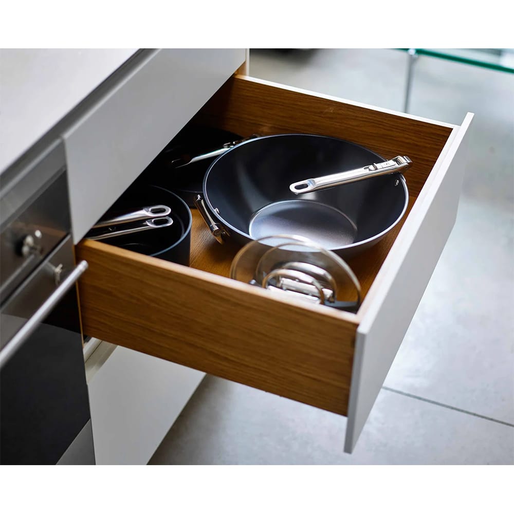 Joseph Joseph Space Folding Handle Ceramic Non-stick 32cm Blue Wok image 2