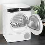 Siemens WQ45G2D2GB 9kg, Sensor Dry, Freestanding Heat Pump Tumble Dryer, White image 1