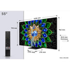 TCL 55A400U-UK 55 Inch, Ultra HD QD Mini LED Television, Google TV, Freeview HD