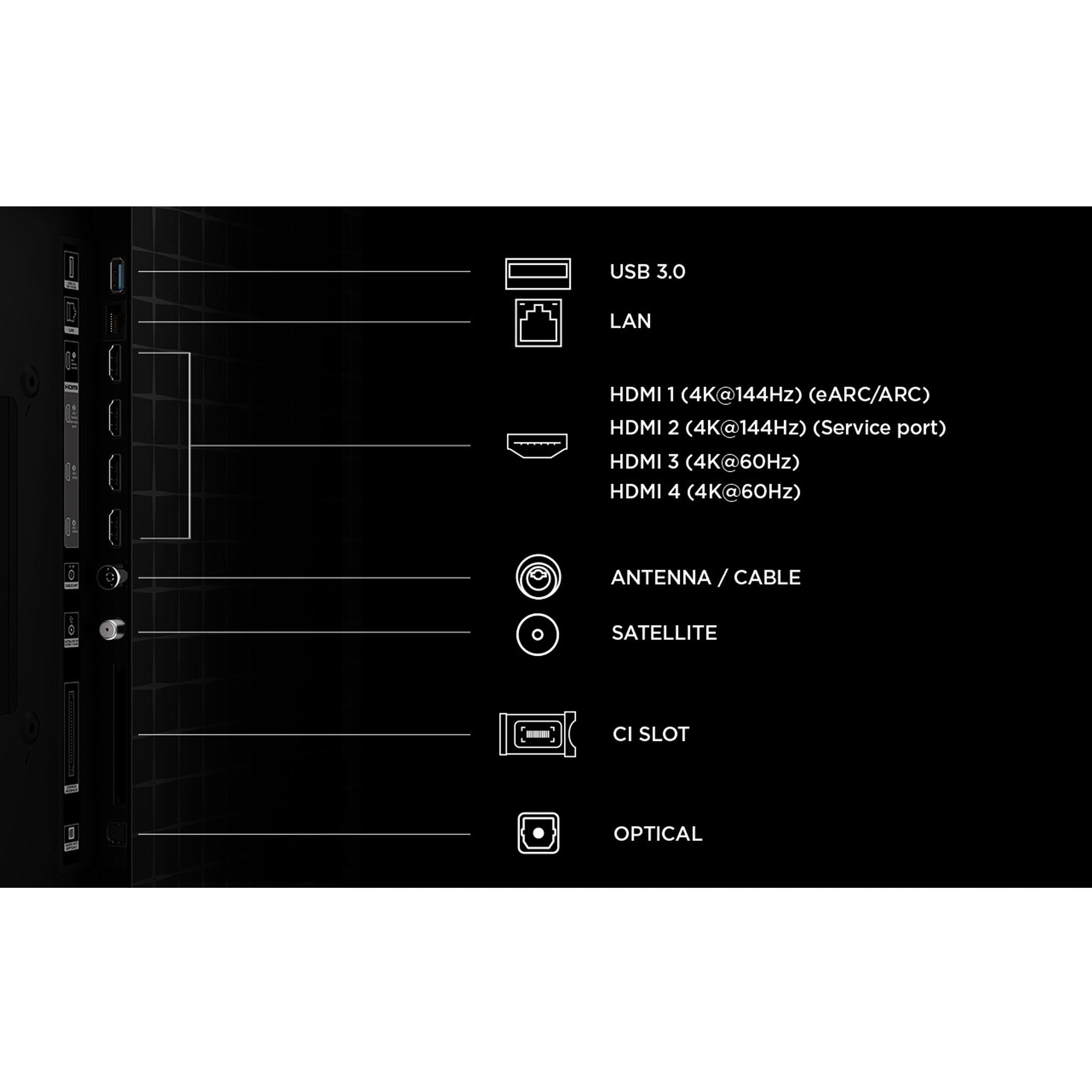 TCL 55A400U-UK 55 Inch, Ultra HD QD Mini LED Television, Google TV, Freeview HD