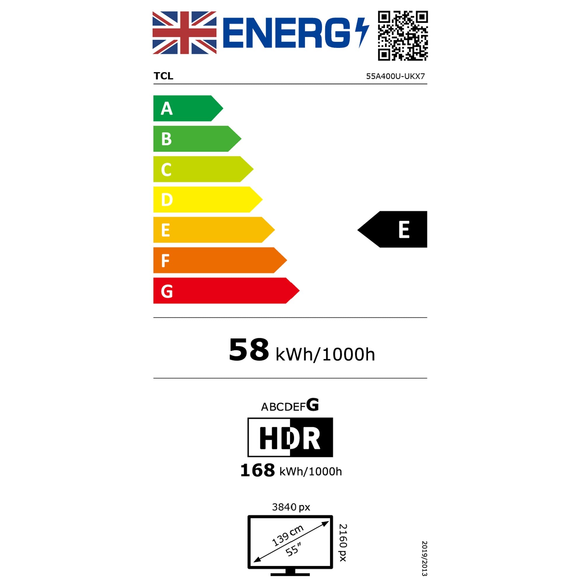 TCL 55A400U-UK 55 Inch, Ultra HD QD Mini LED Television, Google TV, Freeview HD