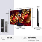 TCL 55C8L-UK 55 Inch, Ultra HD Flagship QD Mini LED Television, Google TV, Freeview HD