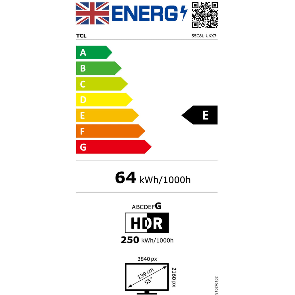 TCL 55C8L-UK 55 Inch, Ultra HD Flagship QD Mini LED Television, Google TV, Freeview HD