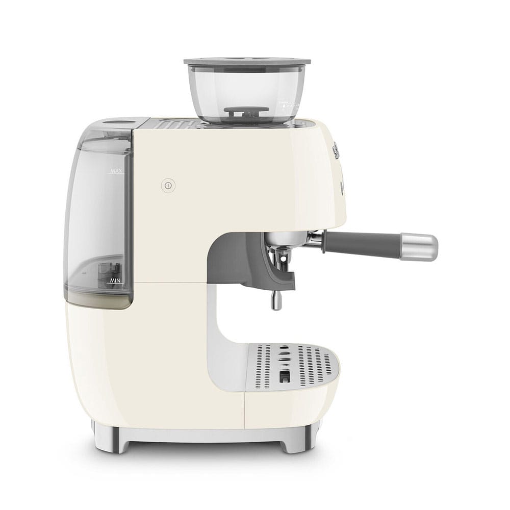 Smeg Espresso Coffee Machine with Grinder in Cream EGF03CRUK image 1