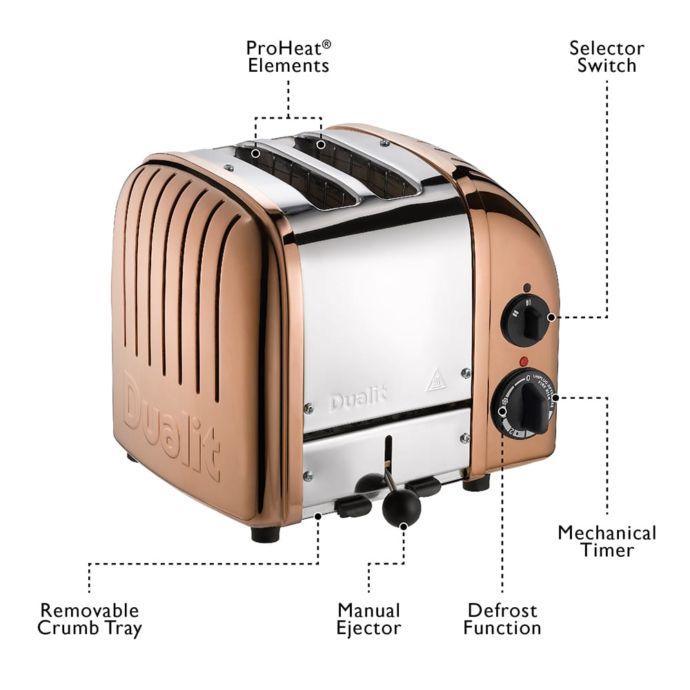 Dualit Classic 2 Slot Toaster in Copper - 27450 image 3