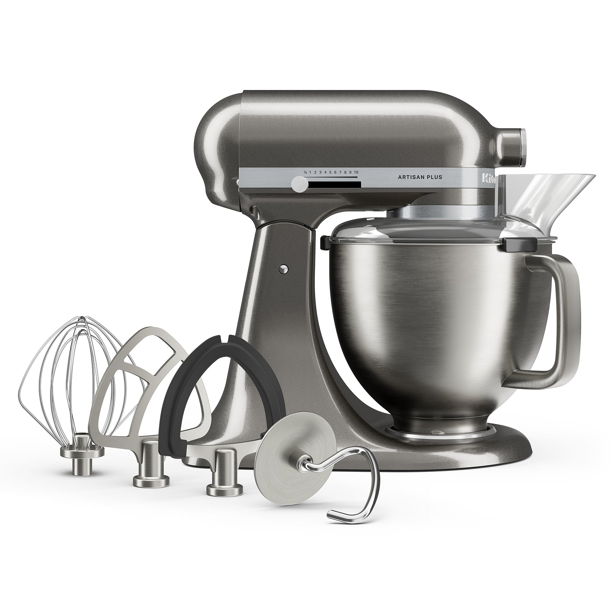 KitchenAid Artisan Plus 4.7L Tilt-Head Stand Mixer – 50 Medallion Silver – 5KSM50PKVBMS