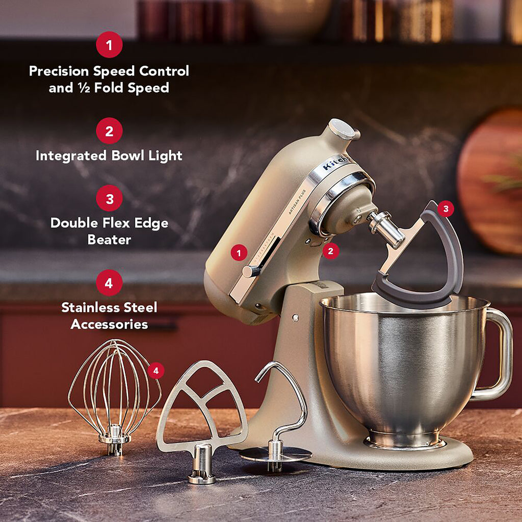 KitchenAid Artisan Plus 4.7L Tilt-Head Stand Mixer – 50 Oat – 5KSM50PKVBOC