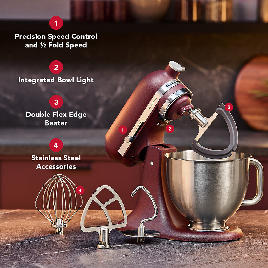 KitchenAid Artisan Plus 4.7L Tilt-Head Stand Mixer – 50 Sun Dried Tomato – 5KSM50PKVBSO